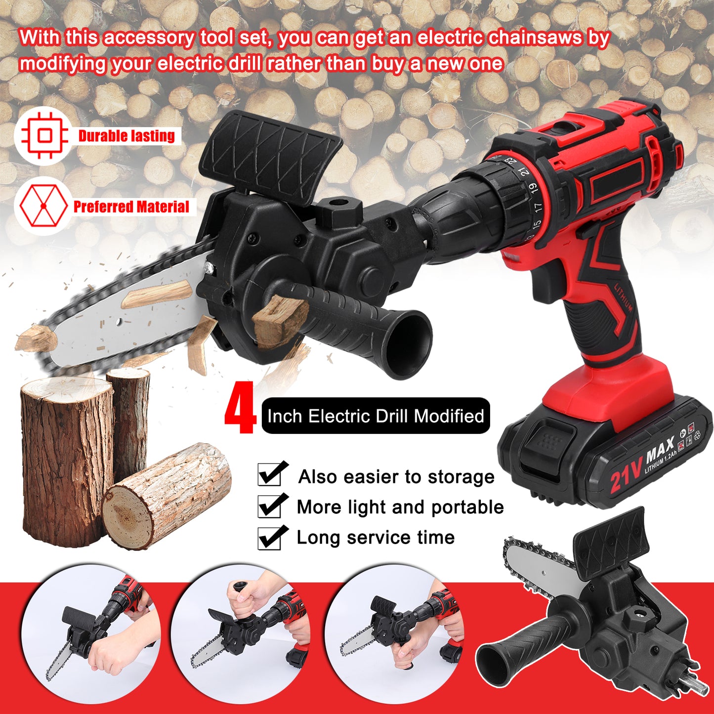 Drill / Chainsaw Converter